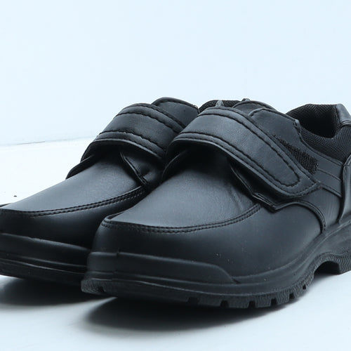 Trux Boys Black Leather Loafer Casual UK 13