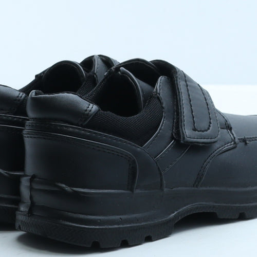 Trux Boys Black Leather Loafer Casual UK 13