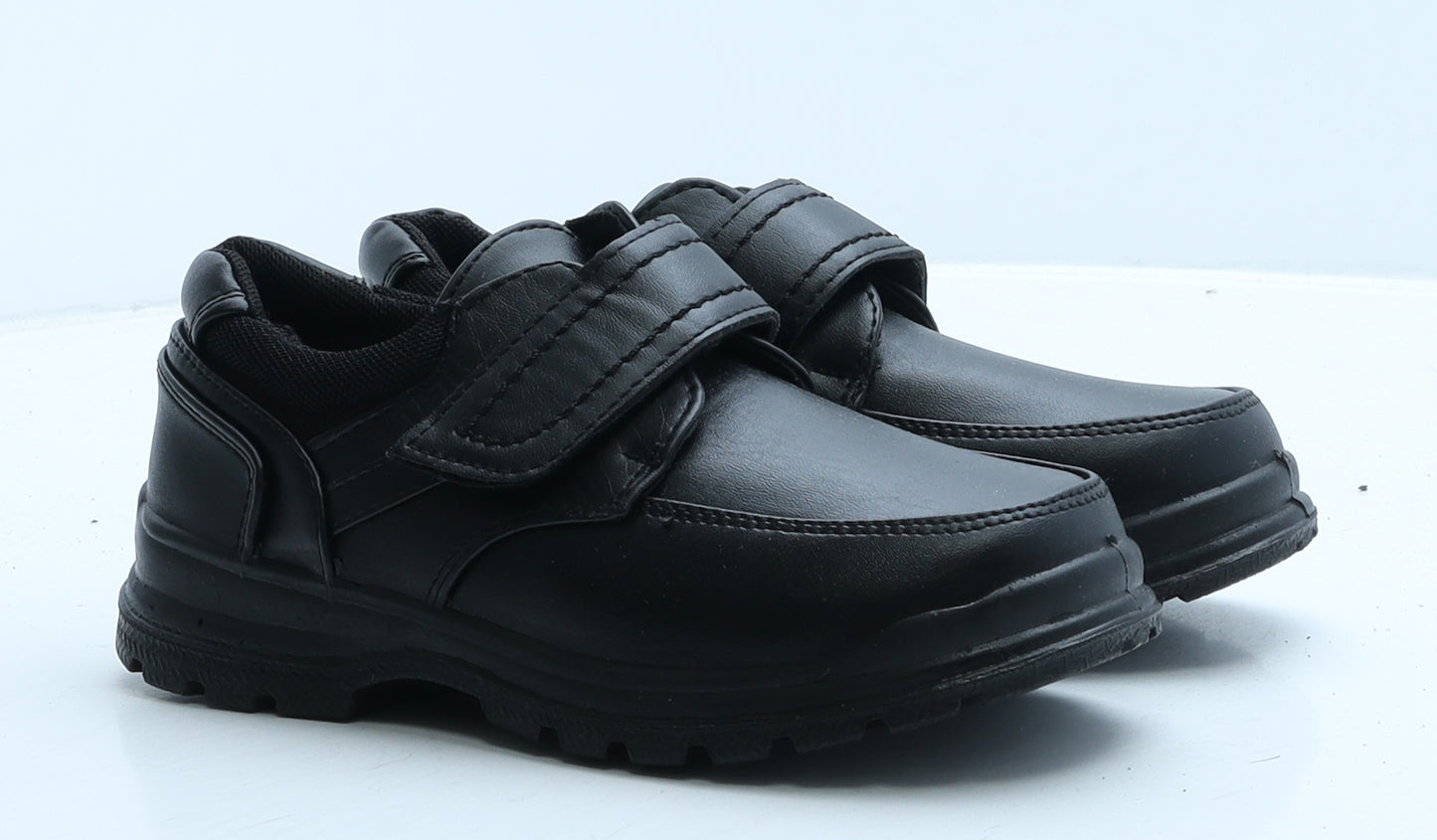 Trux Boys Black Leather Loafer Casual UK 13