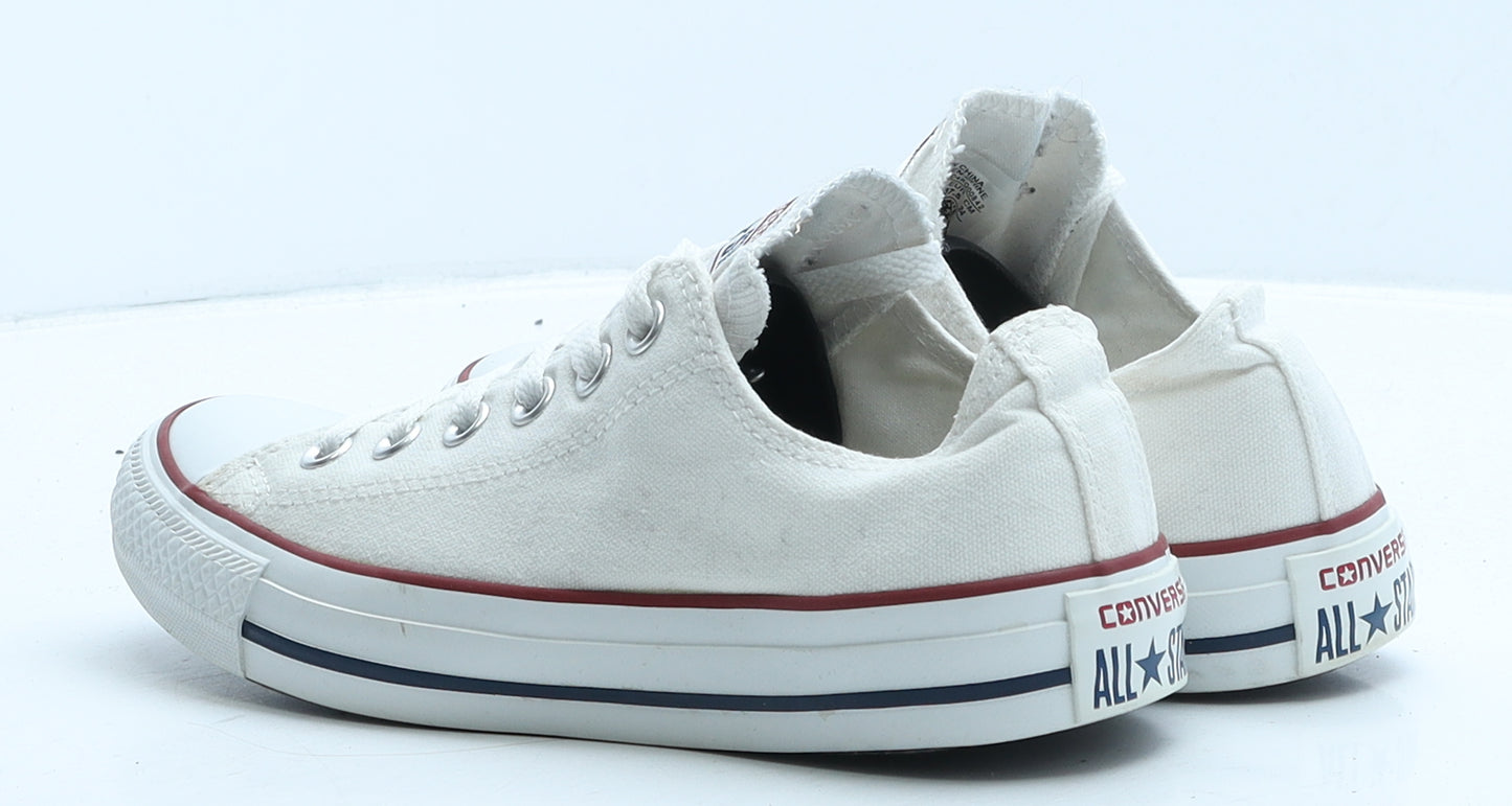 Converse Womens White Fabric Trainer UK 5