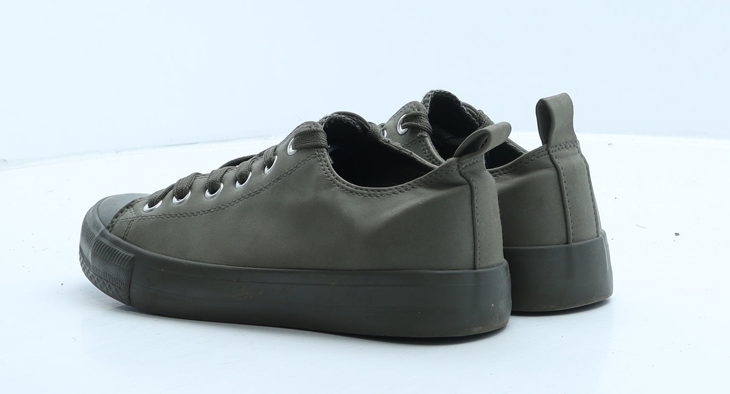 Primark Womens Green Leather Trainer UK 5 38