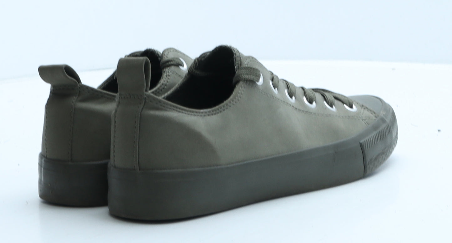 Primark Womens Green Leather Trainer UK 5 38