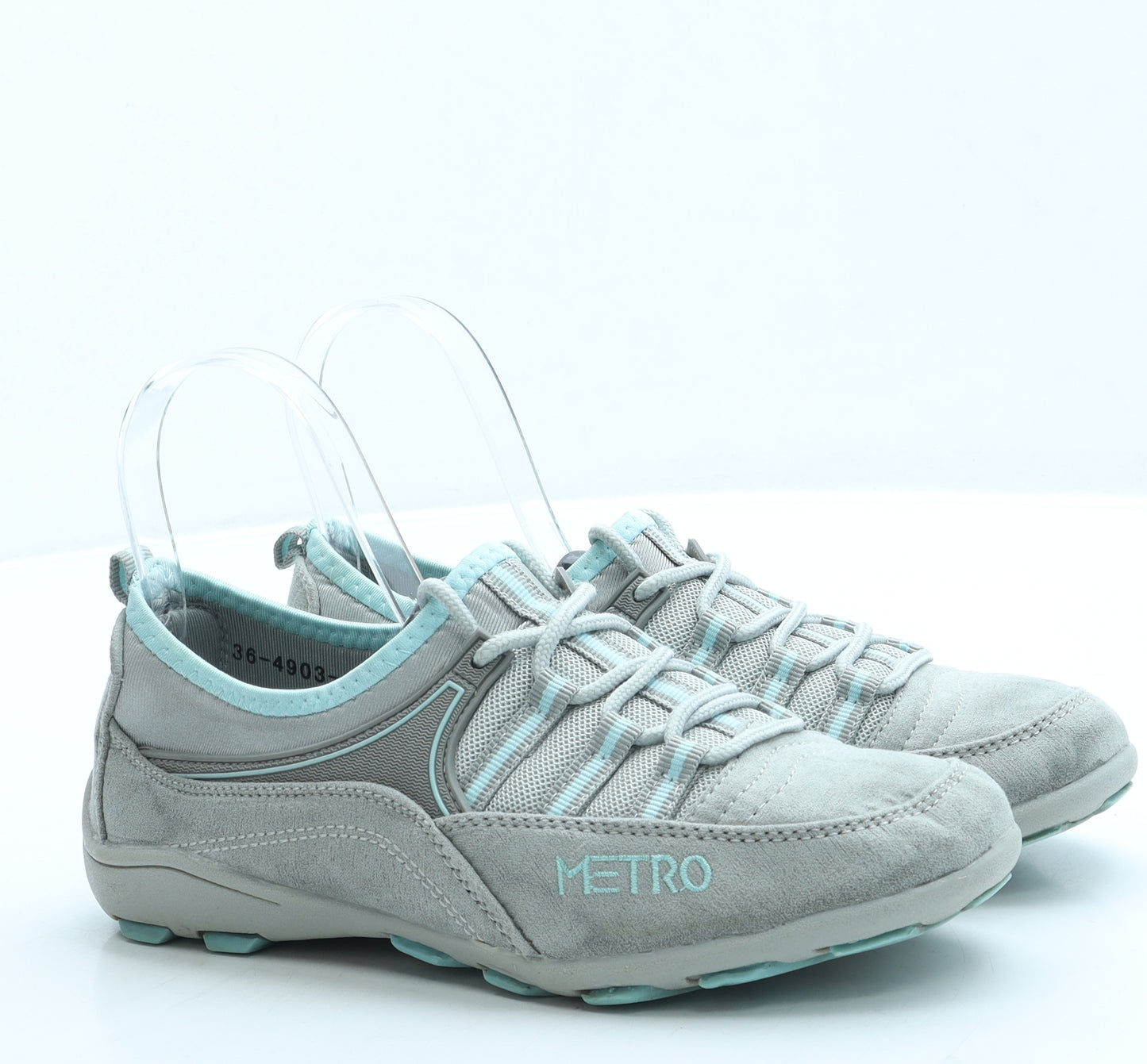Metro Womens Grey Polyester Trainer UK 5 38
