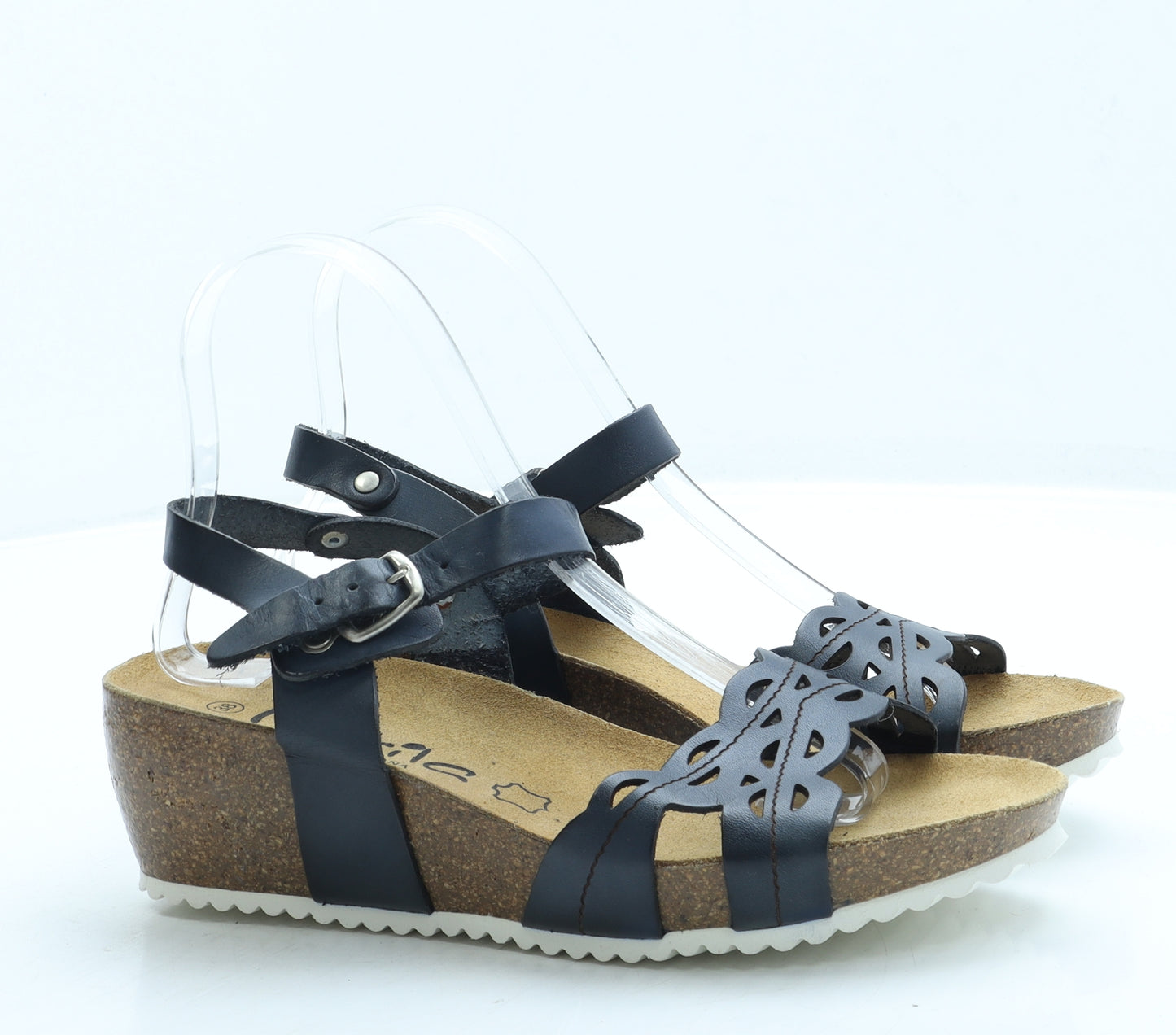 Marila Womens Blue Leather Slingback Heel UK 5 38