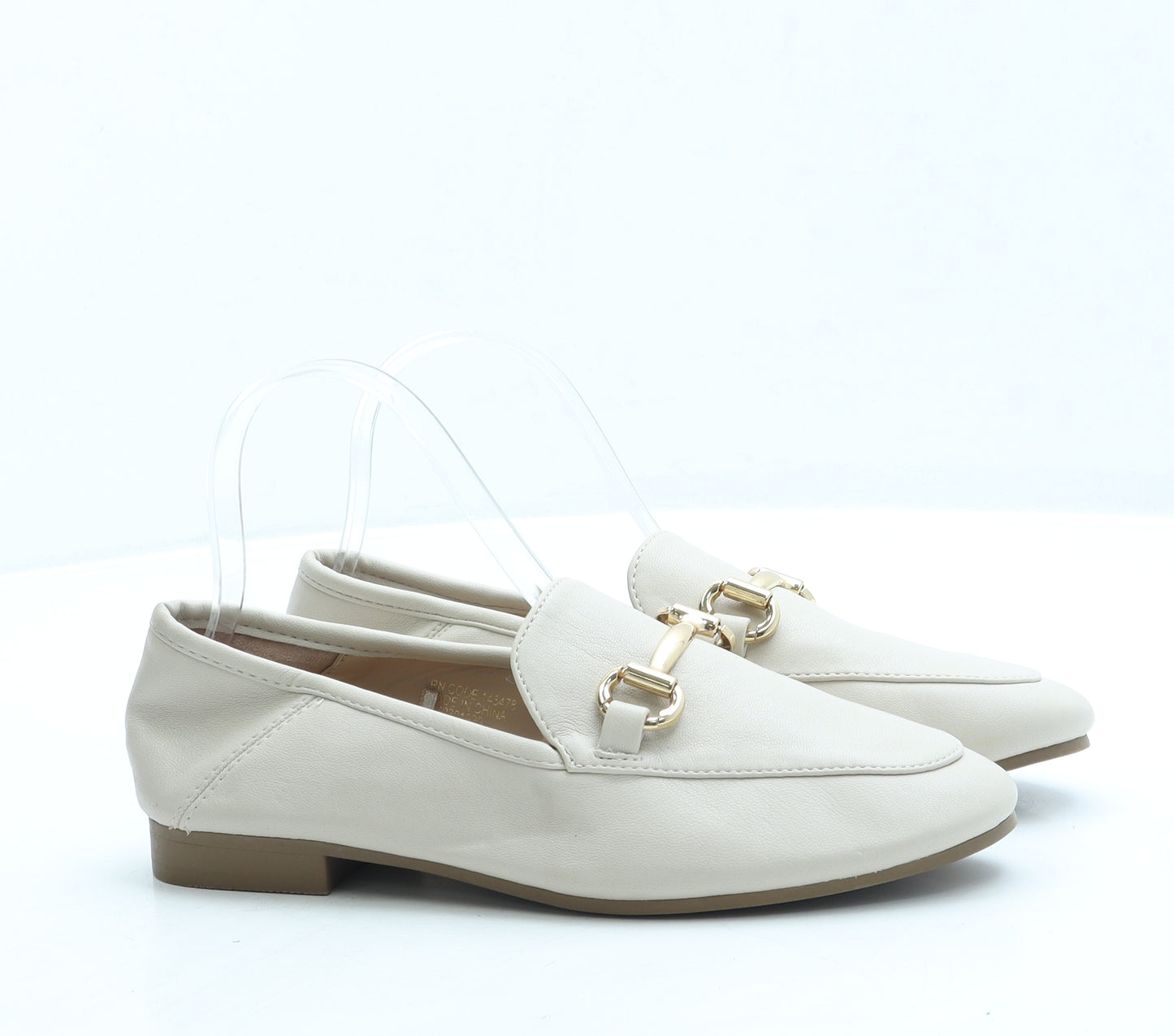 Primark Womens Beige Leather Loafer Flat UK 4 37 US 6