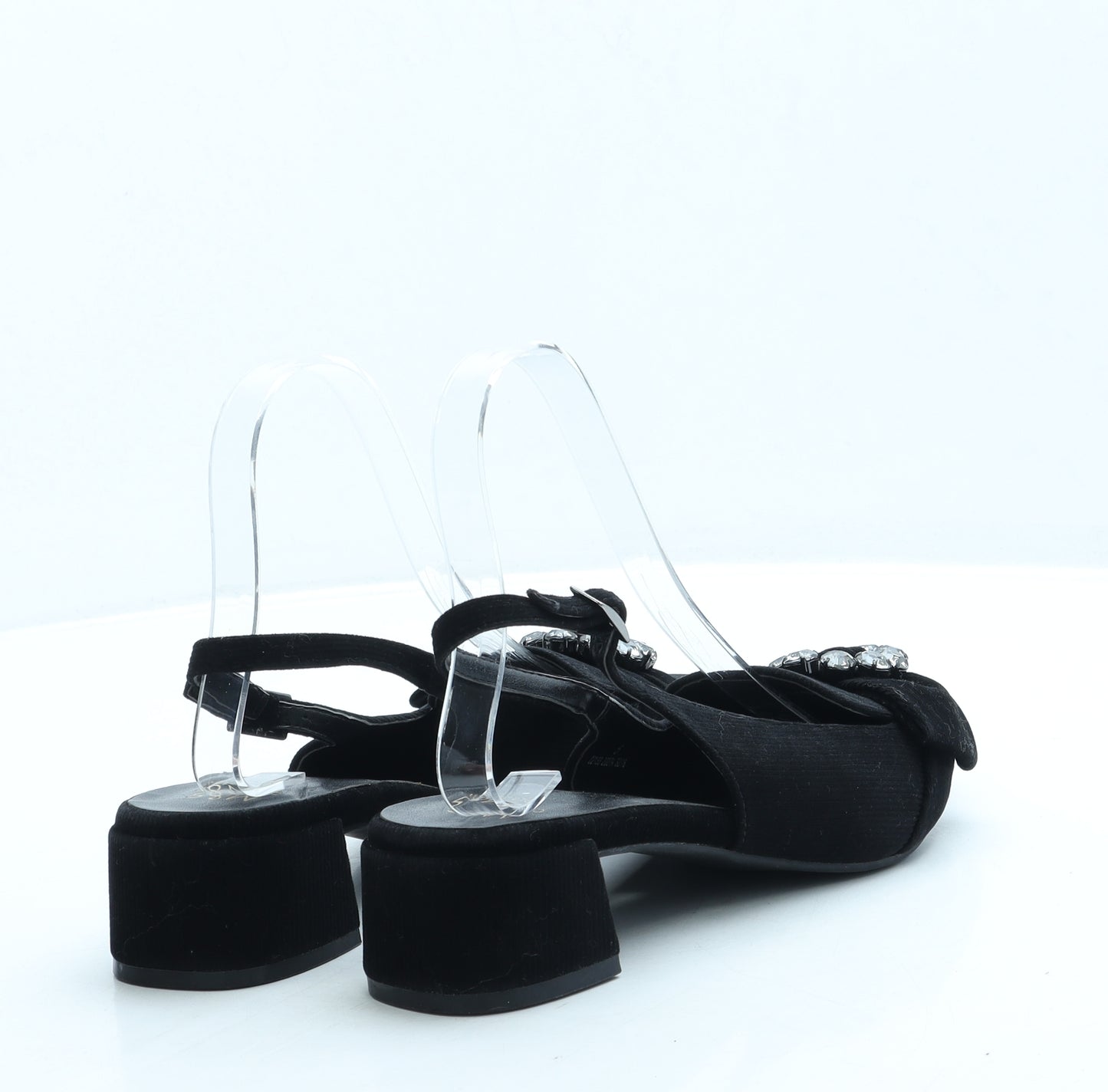 Marks and Spencer Womens Black Suede Slingback Flat UK 5