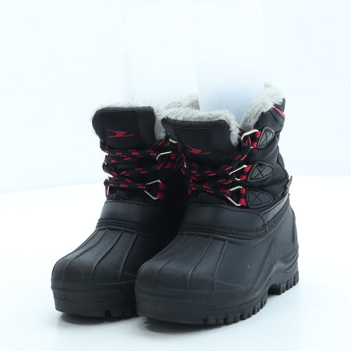 Crane Girls Black Polyester Snow Boot Boot UK 8