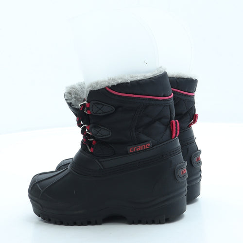 Crane Girls Black Polyester Snow Boot Boot UK 8
