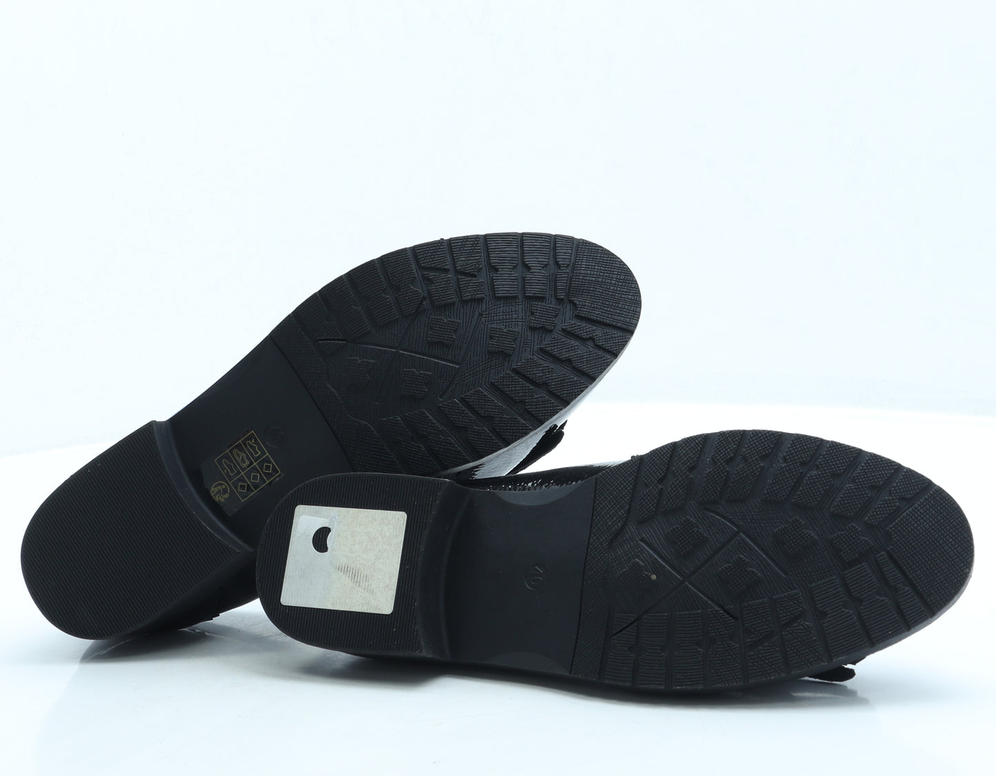 La Bottine Womens Black Leather Loafer Flat UK 7 40