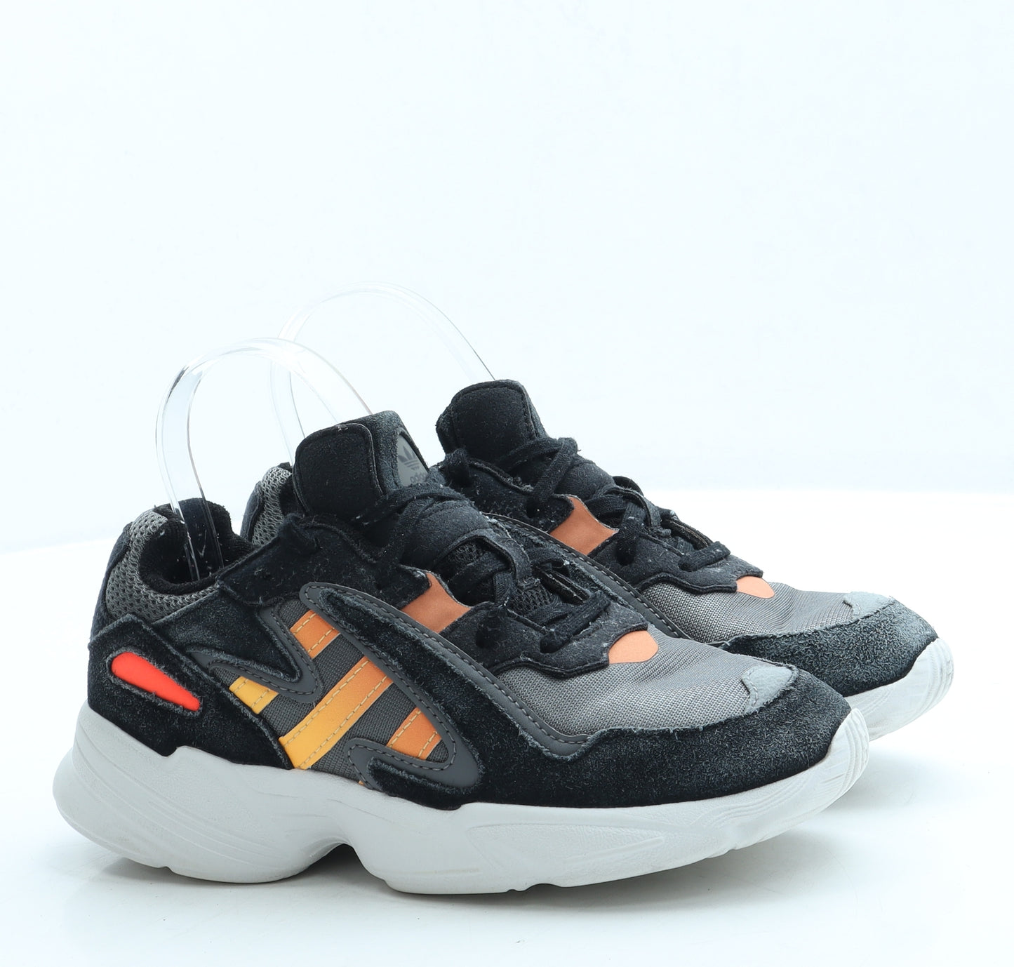 adidas Girls Grey Polyester Trainer UK 2.5 35