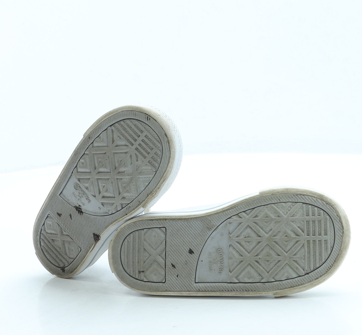 Converse Girls Silver Polyester Trainer UK 9 25