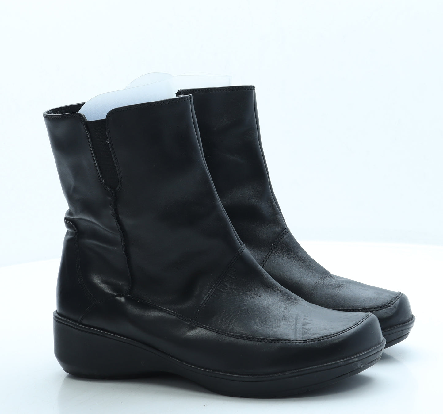 Caravelle Womens Black Leather Bootie Boot UK 7