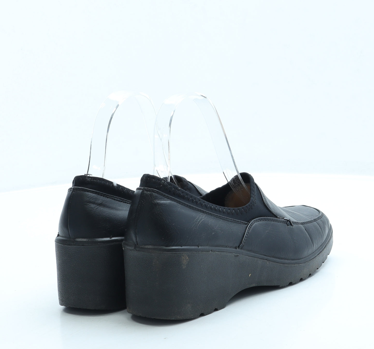 Avenue Womens Black Leather Loafer Flat UK 6