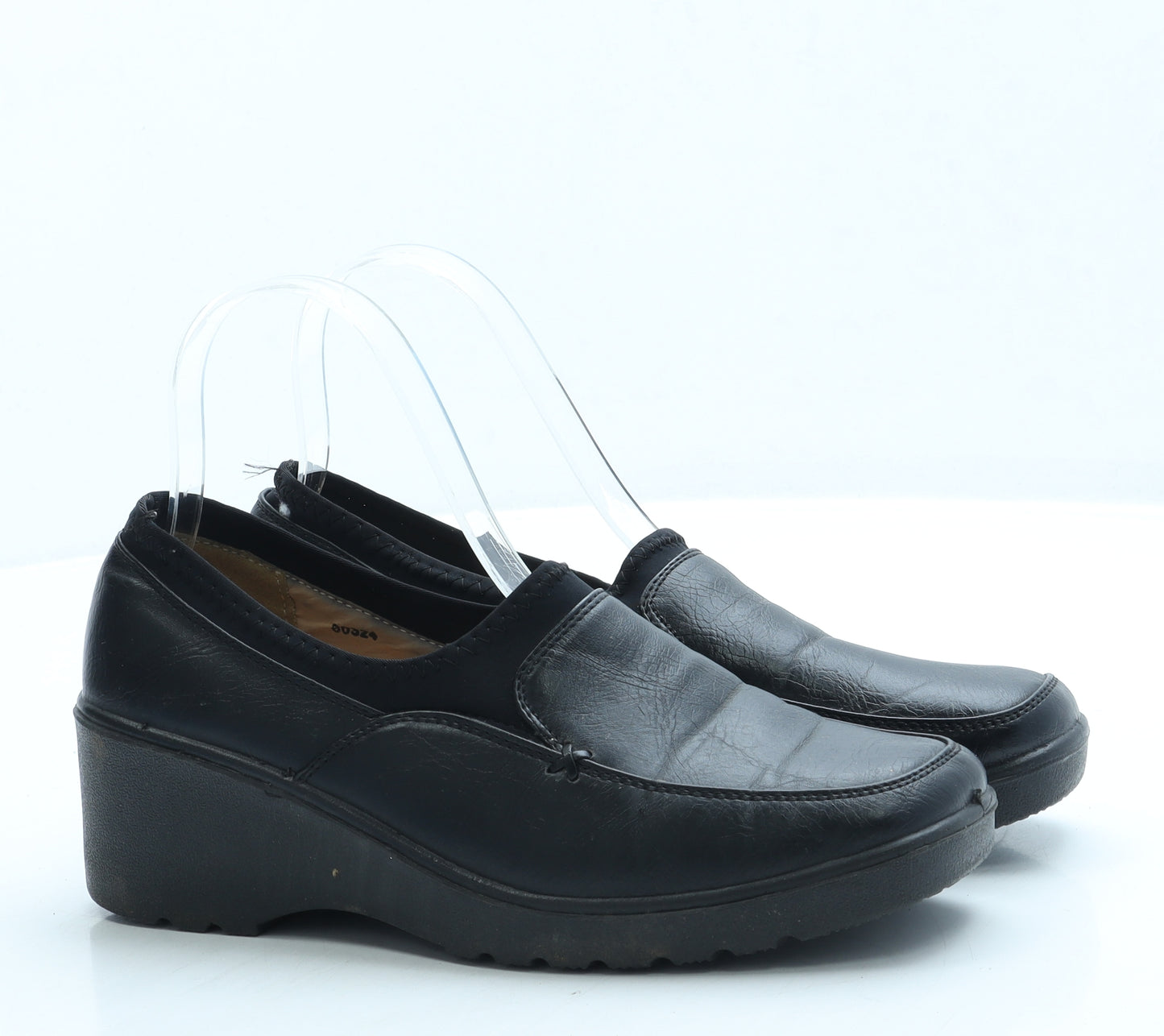 Avenue Womens Black Leather Loafer Flat UK 6