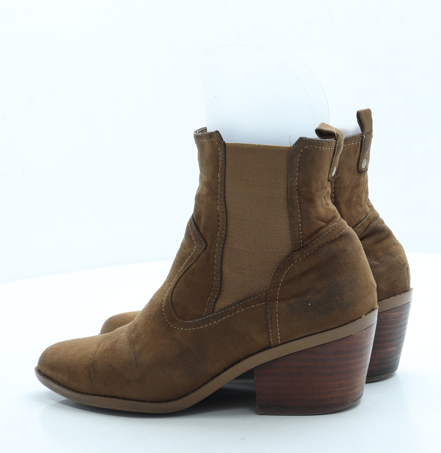 Marks and Spencer Womens Brown Suede Cowboy Boot UK 5.5