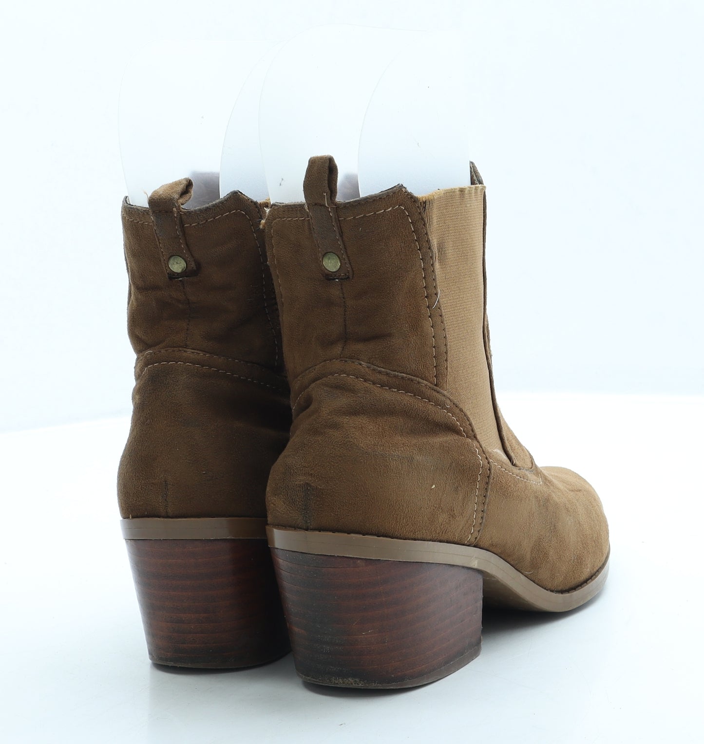 Marks and Spencer Womens Brown Suede Cowboy Boot UK 5.5