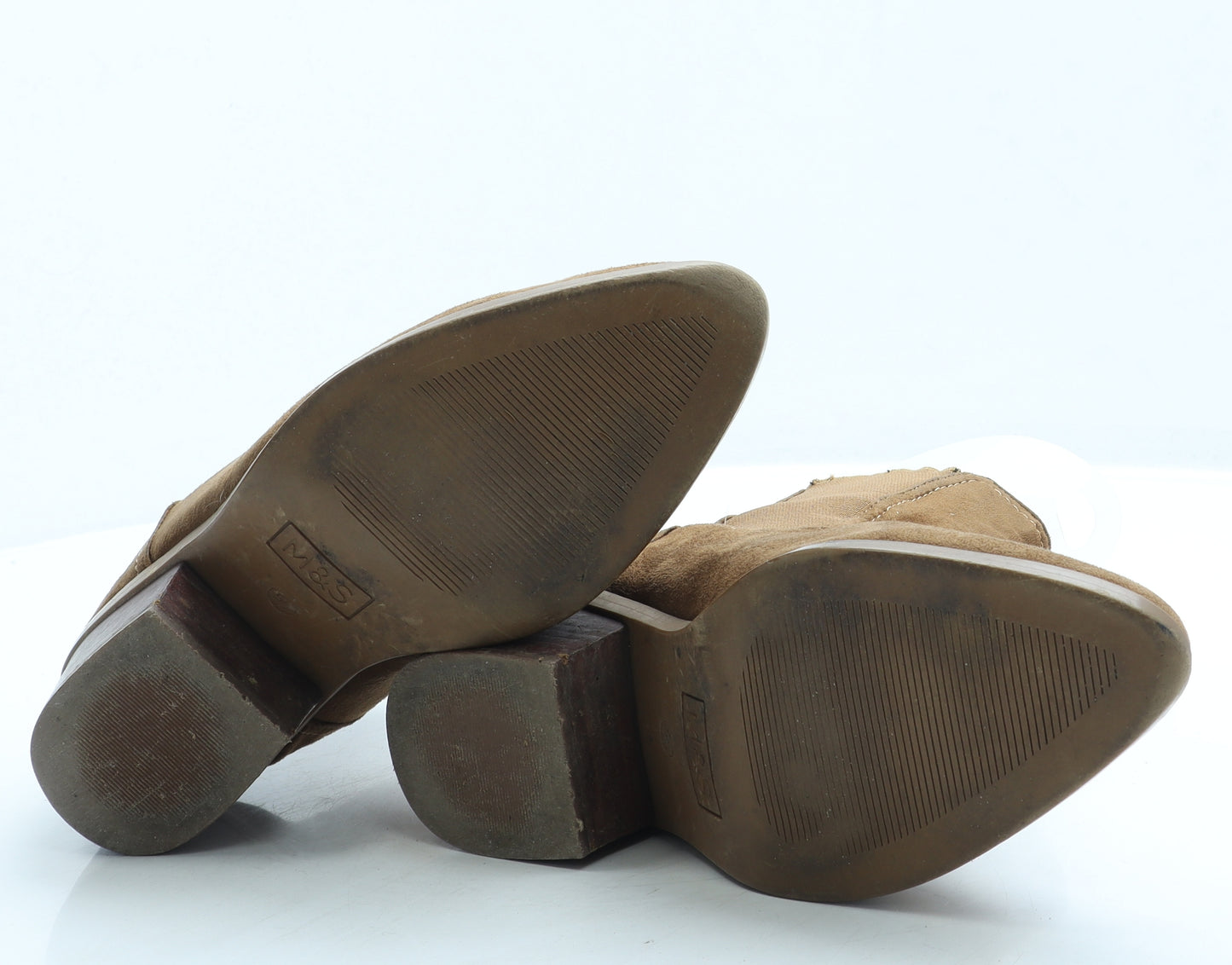 Marks and Spencer Womens Brown Suede Cowboy Boot UK 5.5