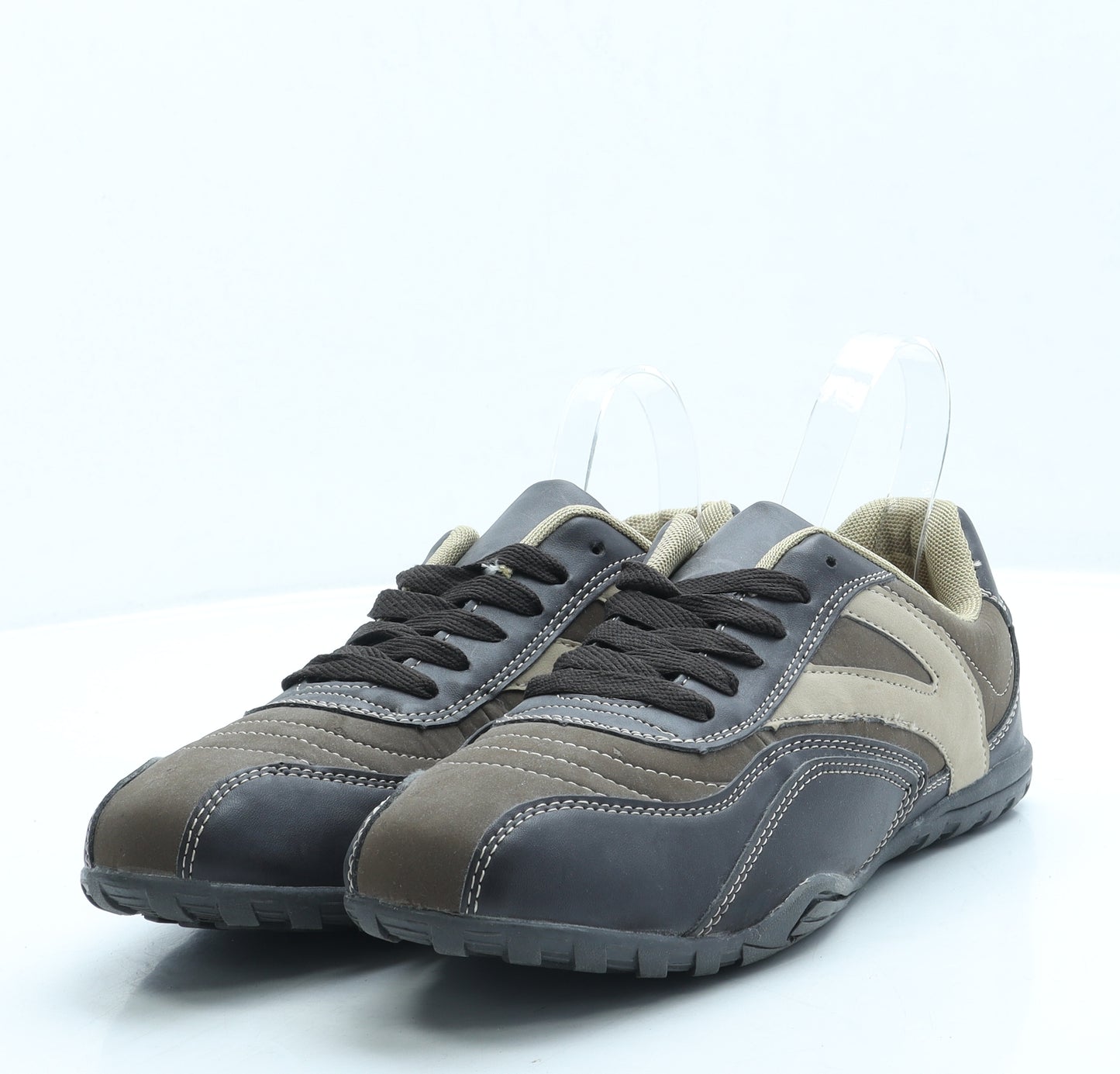 Crane Mens Brown Polyester Trainer UK 8