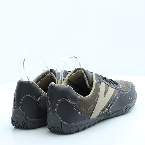 Crane Mens Brown Polyester Trainer UK 8