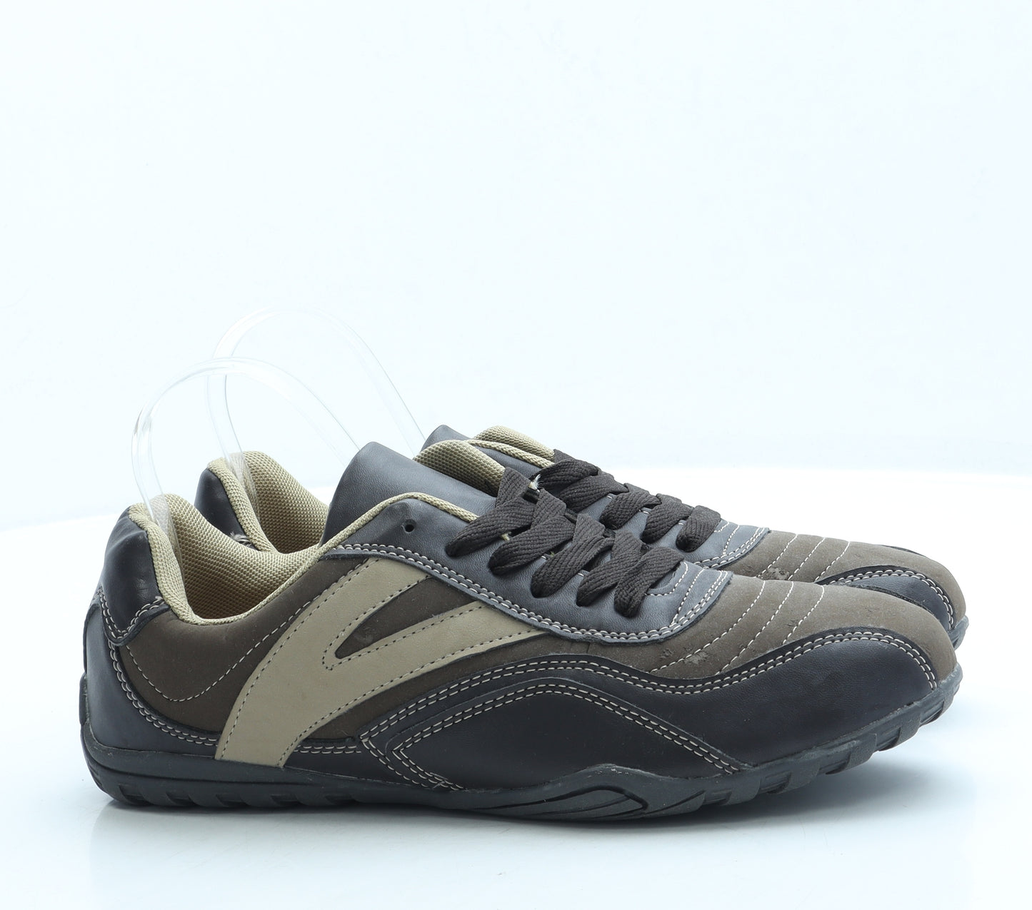 Crane Mens Brown Polyester Trainer UK 8