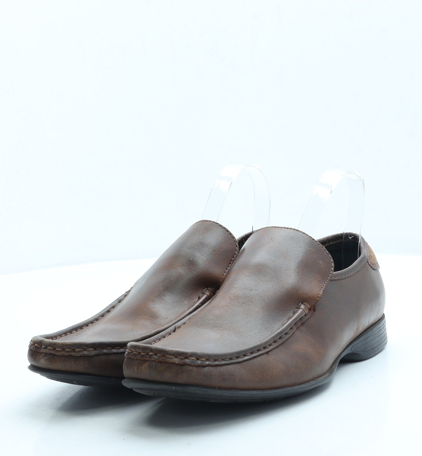 Burton Mens Brown Leather Loafer Casual UK 8 42