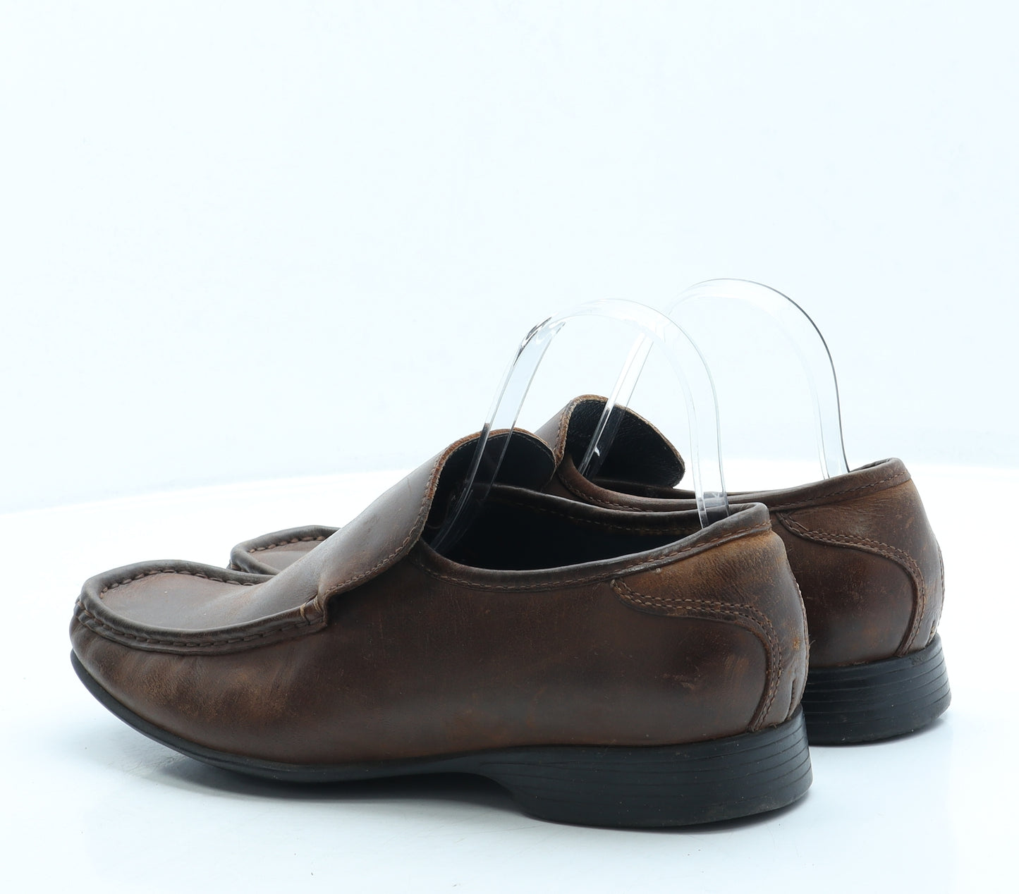 Burton Mens Brown Leather Loafer Casual UK 8 42