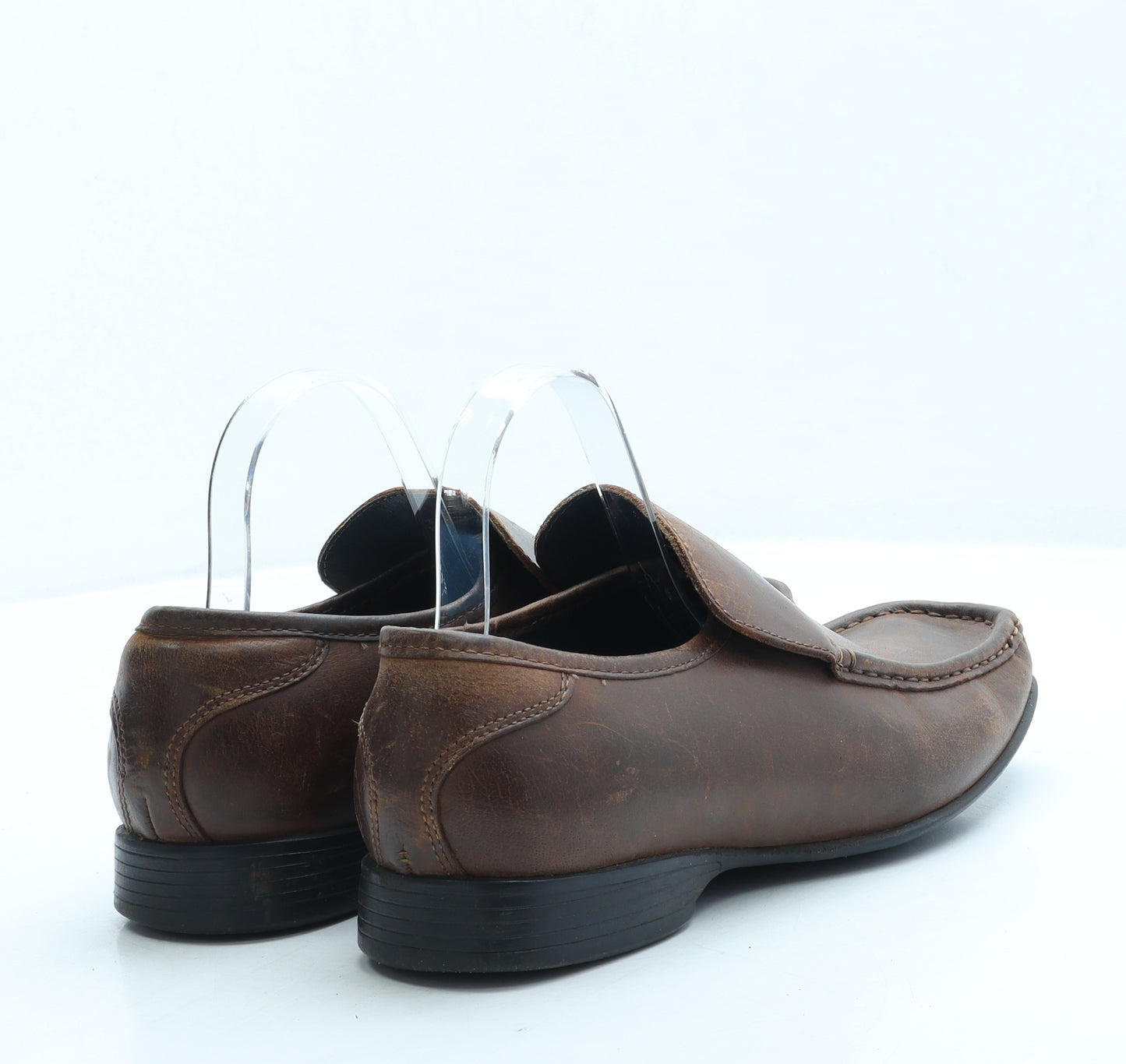 Burton Mens Brown Leather Loafer Casual UK 8 42