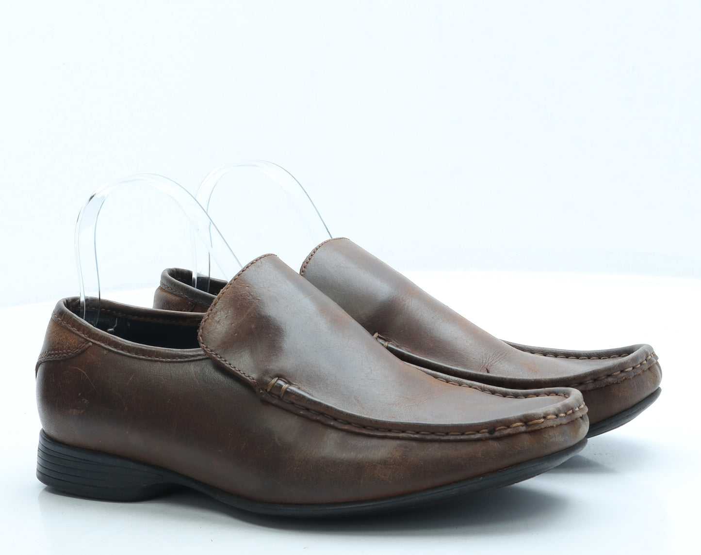 Burton Mens Brown Leather Loafer Casual UK 8 42