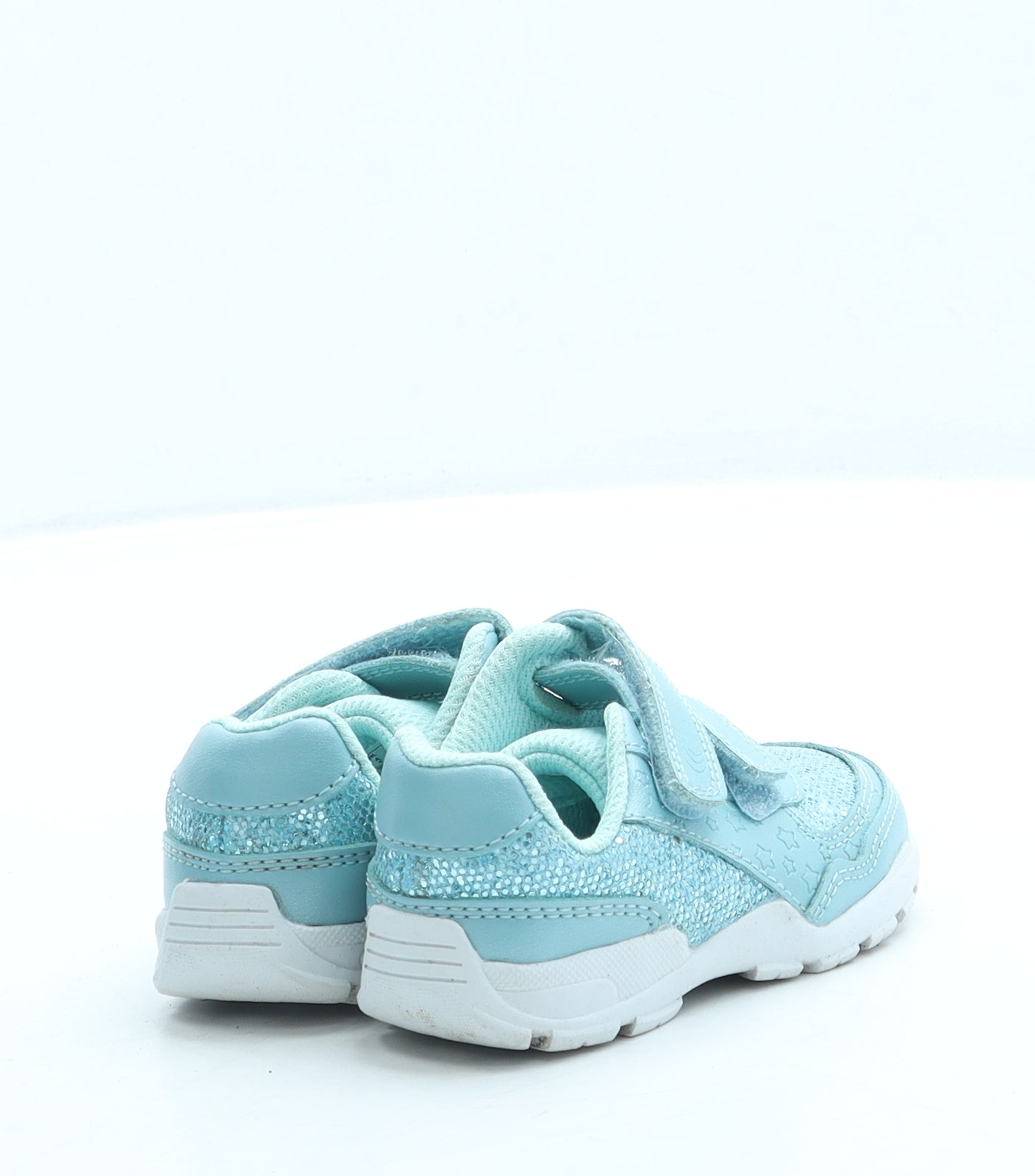 Clarks Girls Blue Leather Trainer UK 4