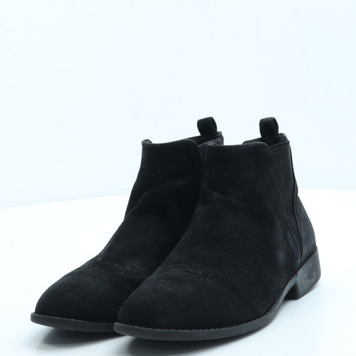 Preworn Womens Black Suede Chelsea Boot UK 3 36