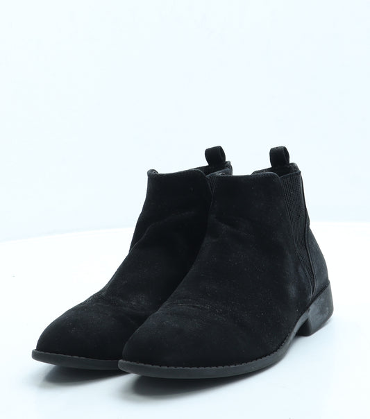 Preworn Womens Black Suede Chelsea Boot UK 3 36