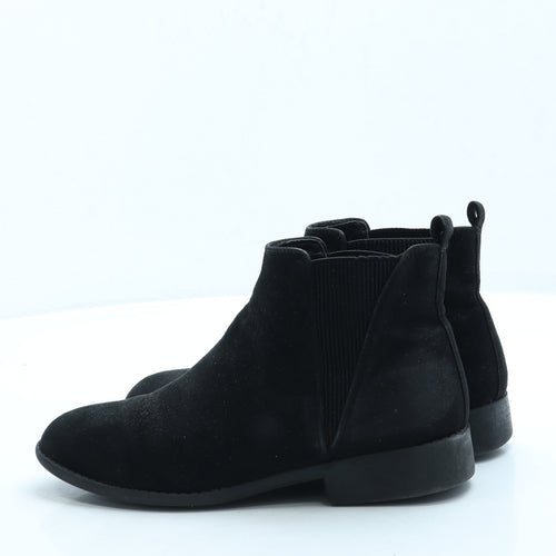 Preworn Womens Black Suede Chelsea Boot UK 3 36