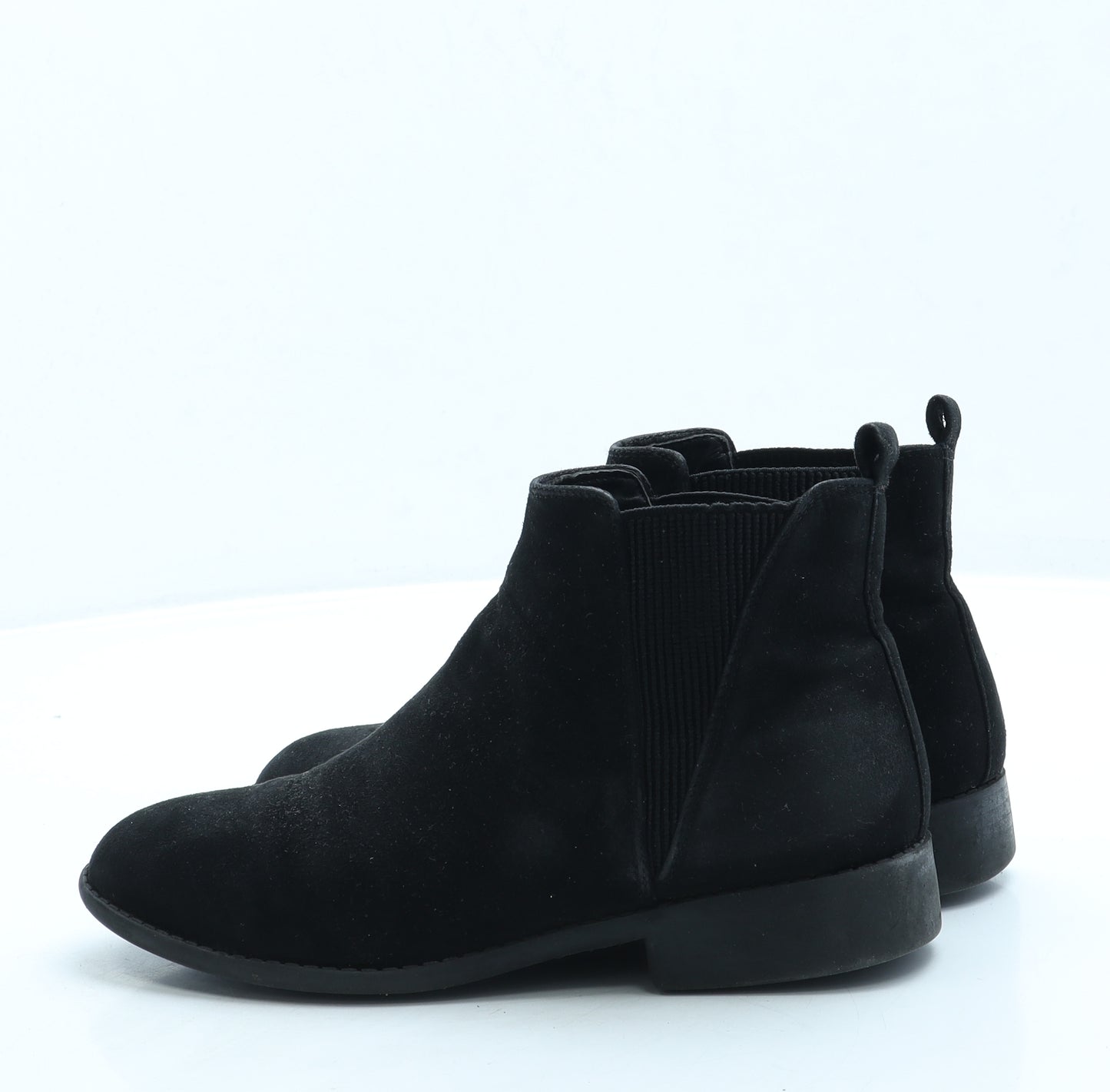 Preworn Womens Black Suede Chelsea Boot UK 3 36
