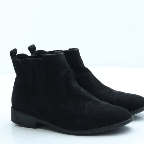 Preworn Womens Black Suede Chelsea Boot UK 3 36
