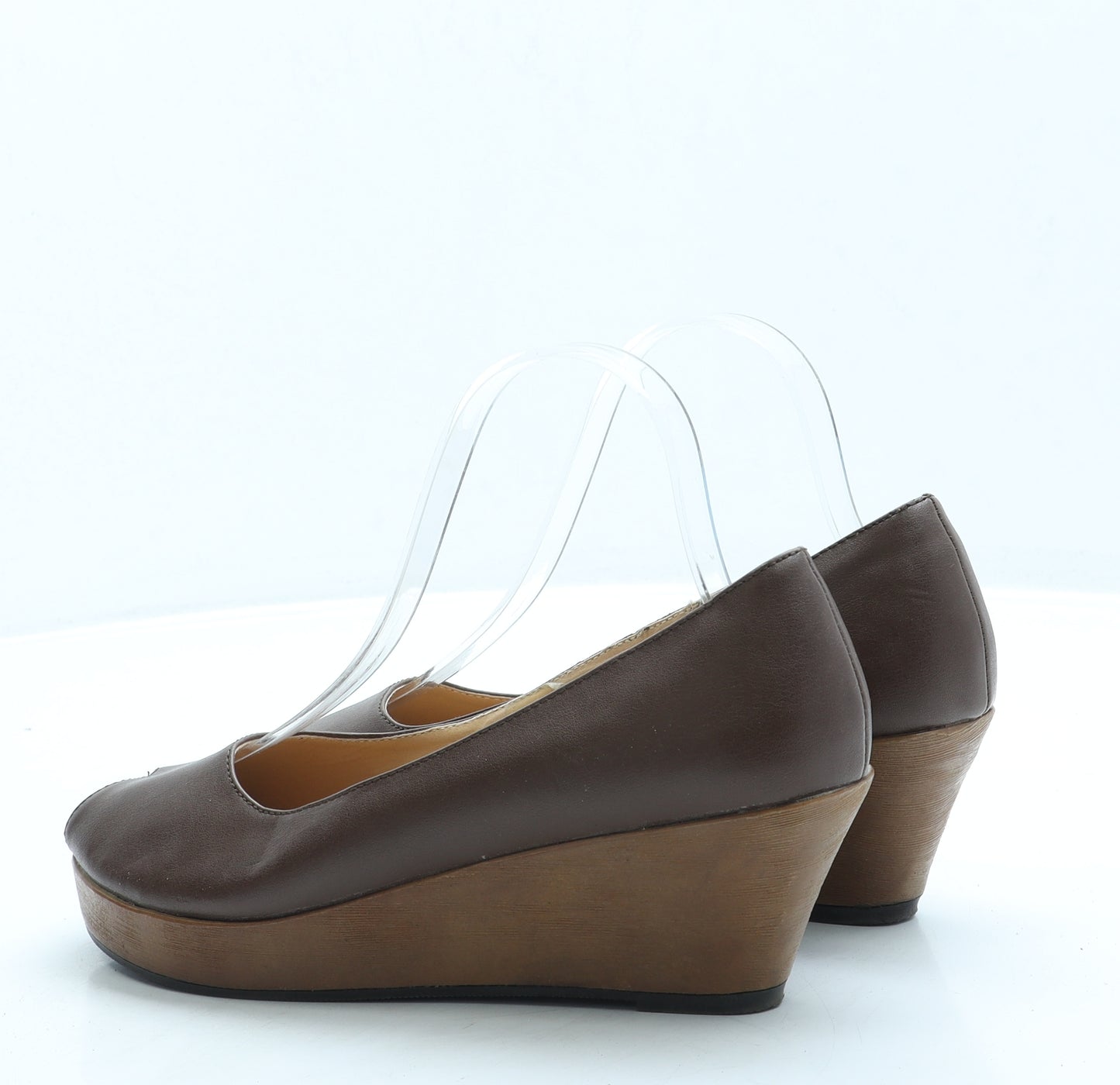 Preworn Womens Brown Leather Court Heel UK 5