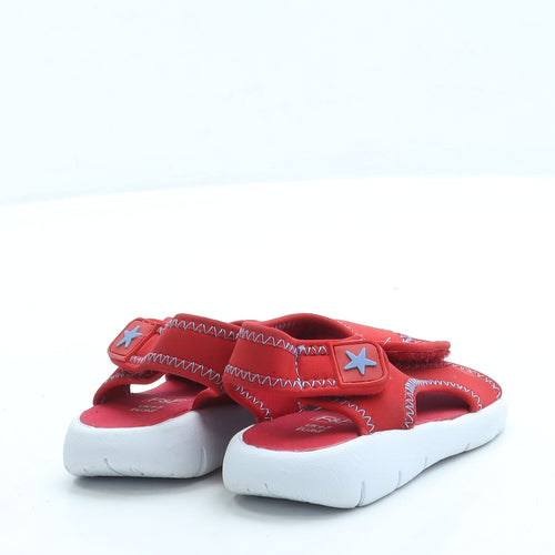 F&F Boys Red Polyester Slip On Sandal UK 4 20