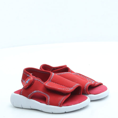 F&F Boys Red Polyester Slip On Sandal UK 4 20