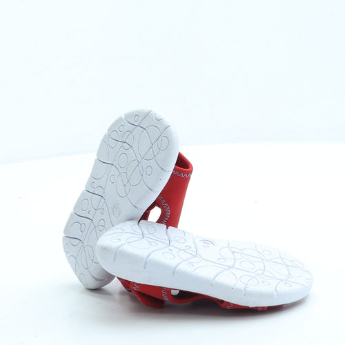 F&F Boys Red Polyester Slip On Sandal UK 4 20