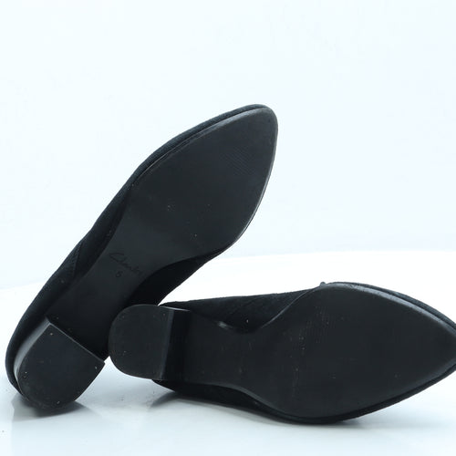 Clarks Womens Black Suede Bootie Boot UK 5
