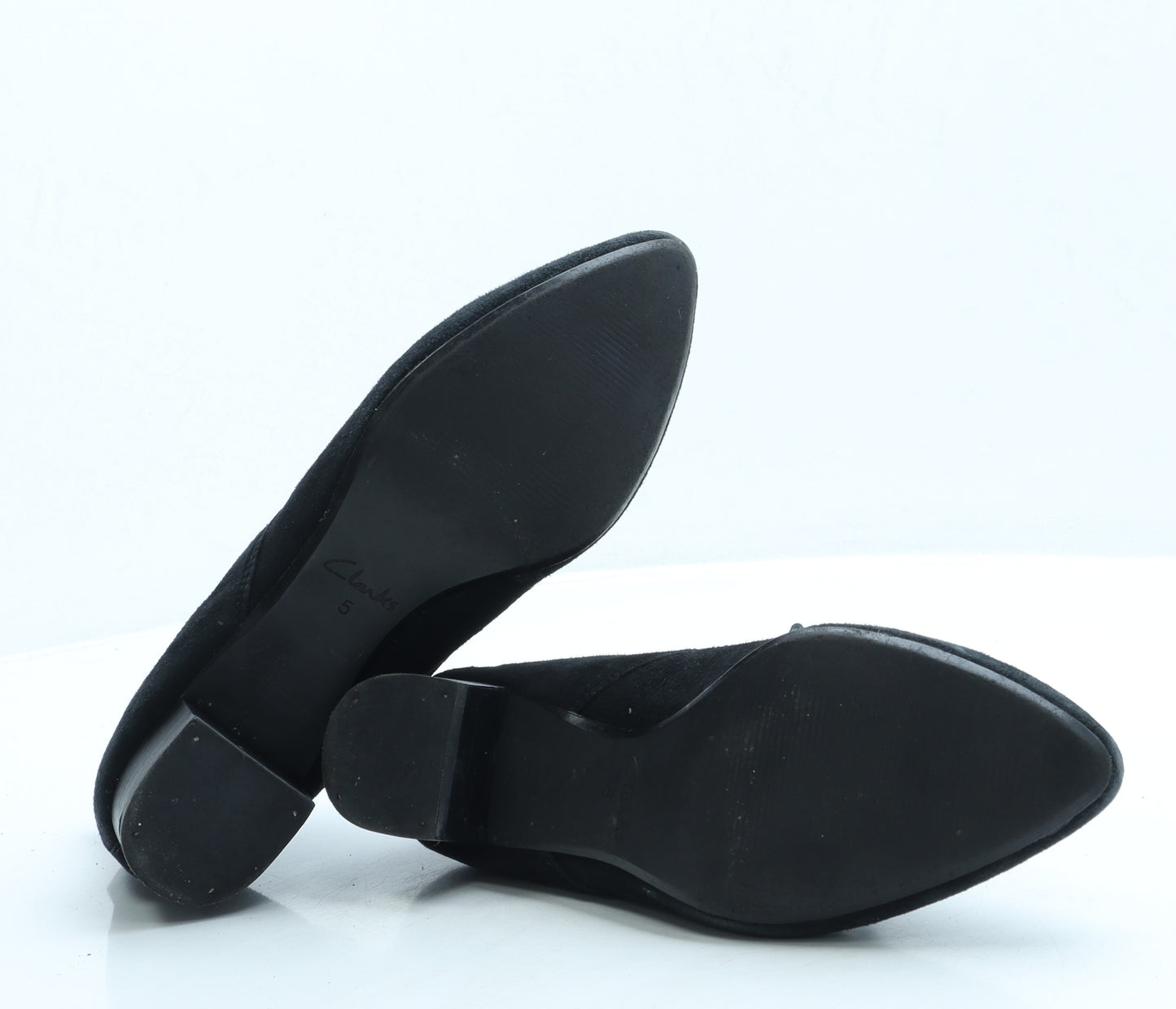 Clarks Womens Black Suede Bootie Boot UK 5