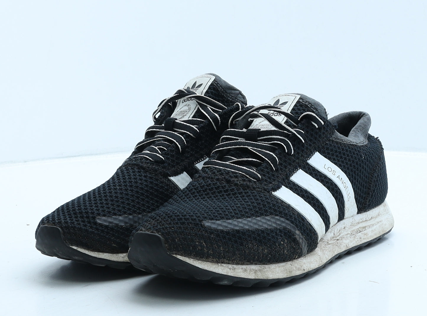adidas Mens Black Striped Fabric Trainer UK 7 40.5