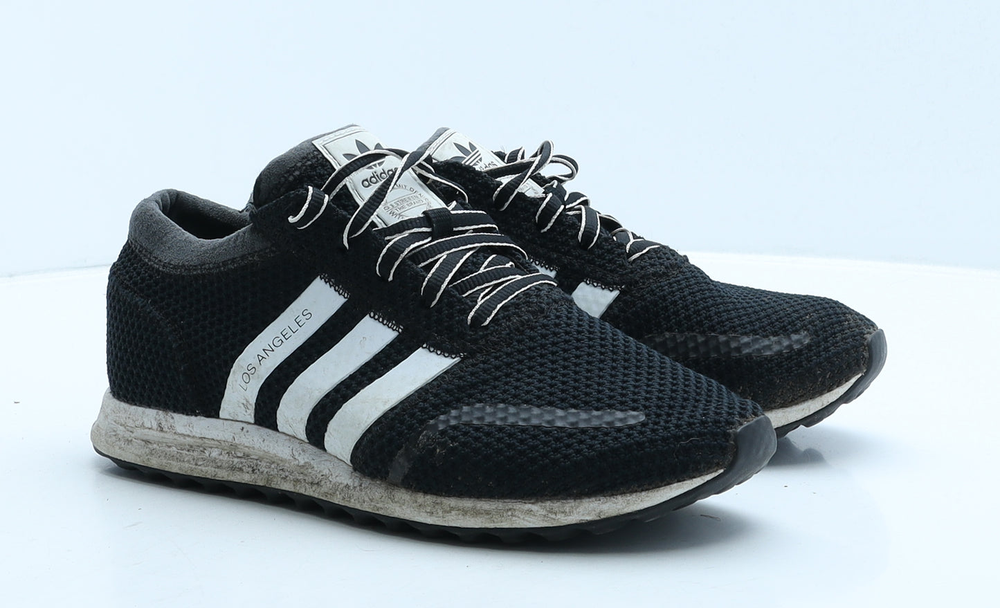 adidas Mens Black Striped Fabric Trainer UK 7 40.5
