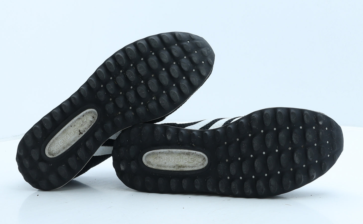 adidas Mens Black Striped Fabric Trainer UK 7 40.5