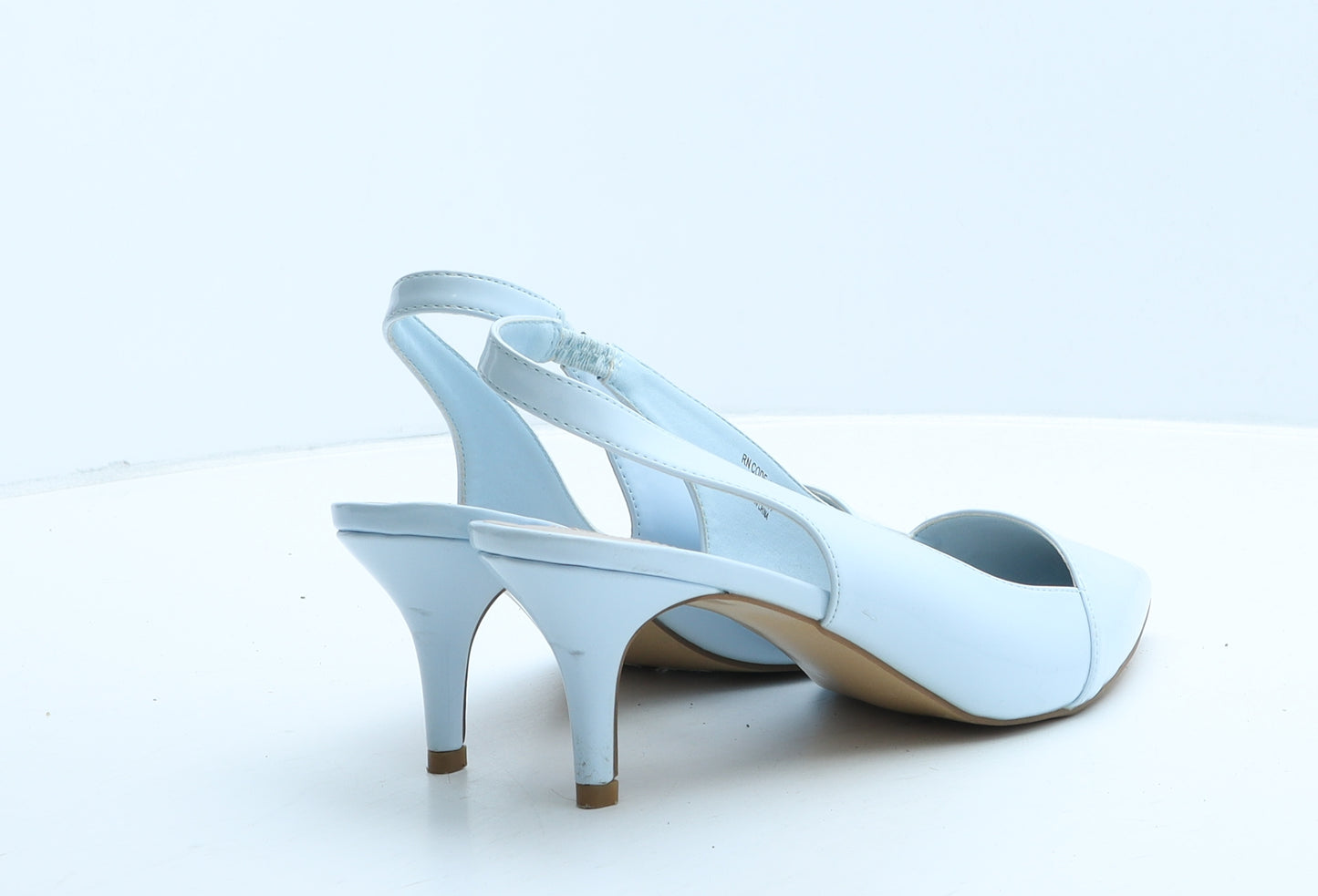 Primark Womens Blue Vinyl Slingback Heel UK 8 42