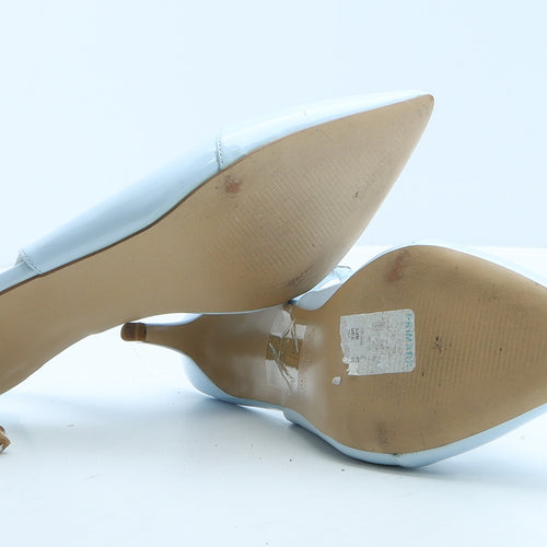 Primark Womens Blue Vinyl Slingback Heel UK 8 42