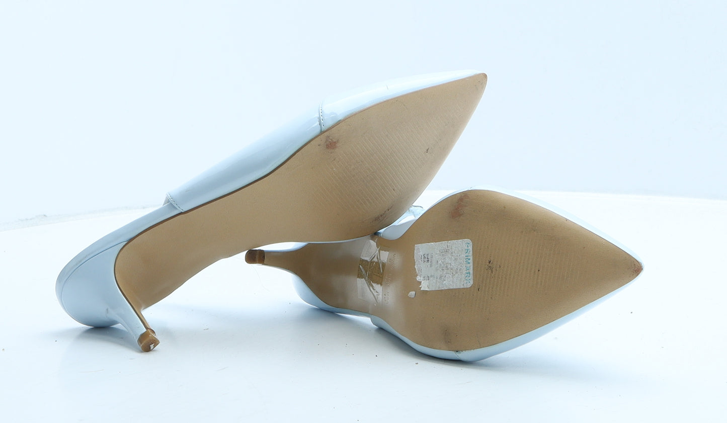 Primark Womens Blue Vinyl Slingback Heel UK 8 42
