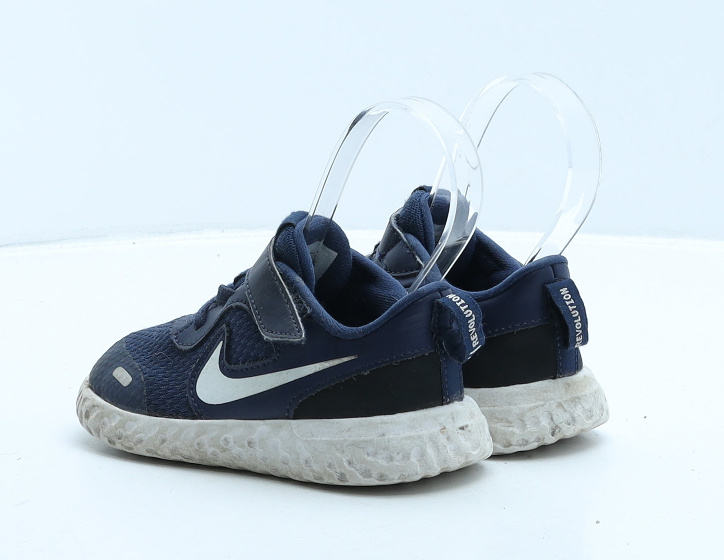 Nike Boys Blue Geometric Fabric Trainer UK 7.5 25