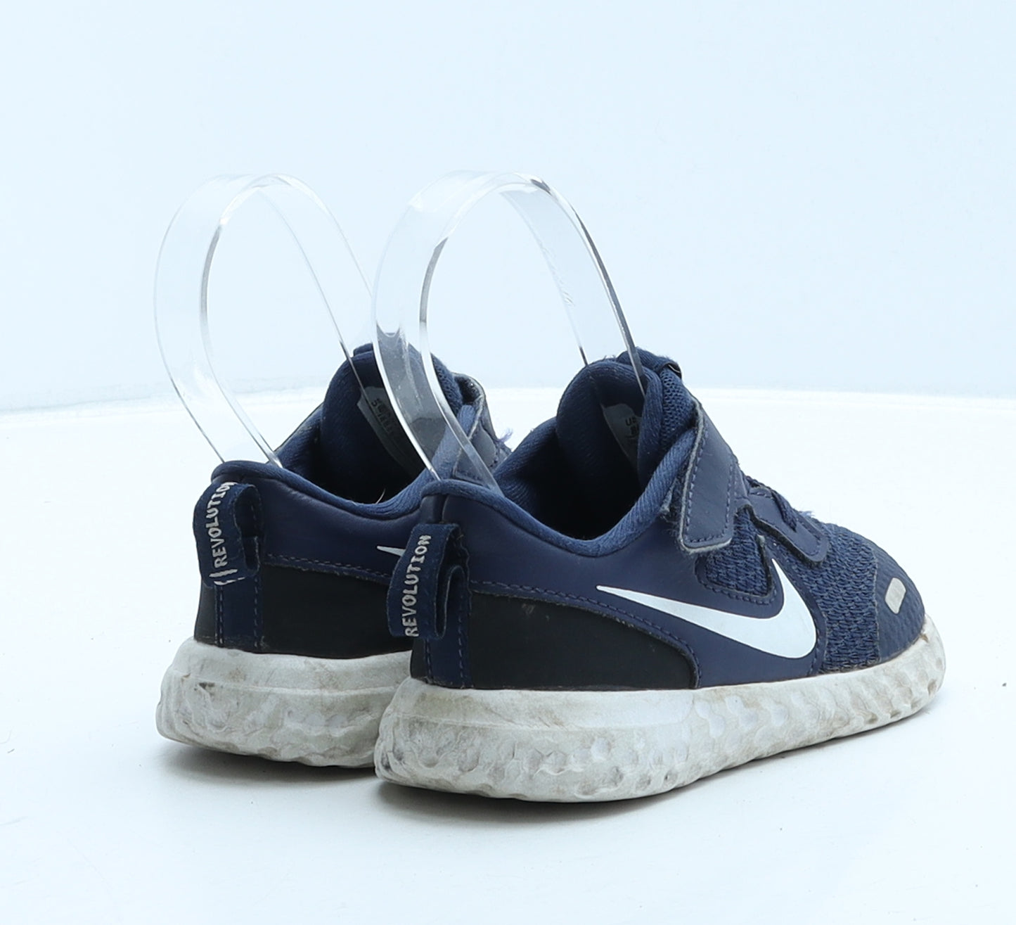 Nike Boys Blue Geometric Fabric Trainer UK 7.5 25