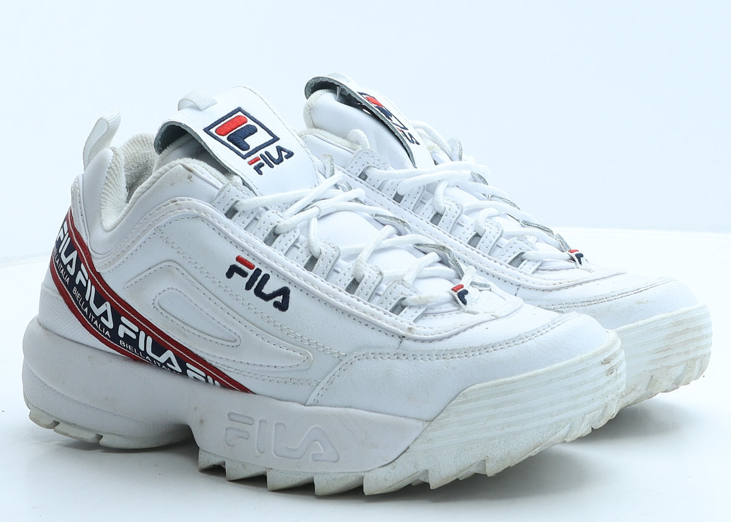 FILA Womens White Leather Trainer UK 7 41