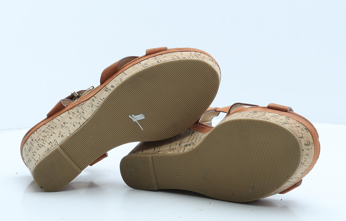 Papaya Womens Orange Suede Espadrille Heel UK 6 39